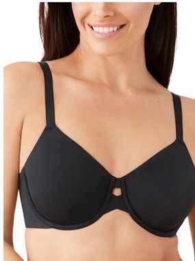 🐷 Wacoal Black Smooth Unlined Underwire Bra with Keyhole Detail 855342